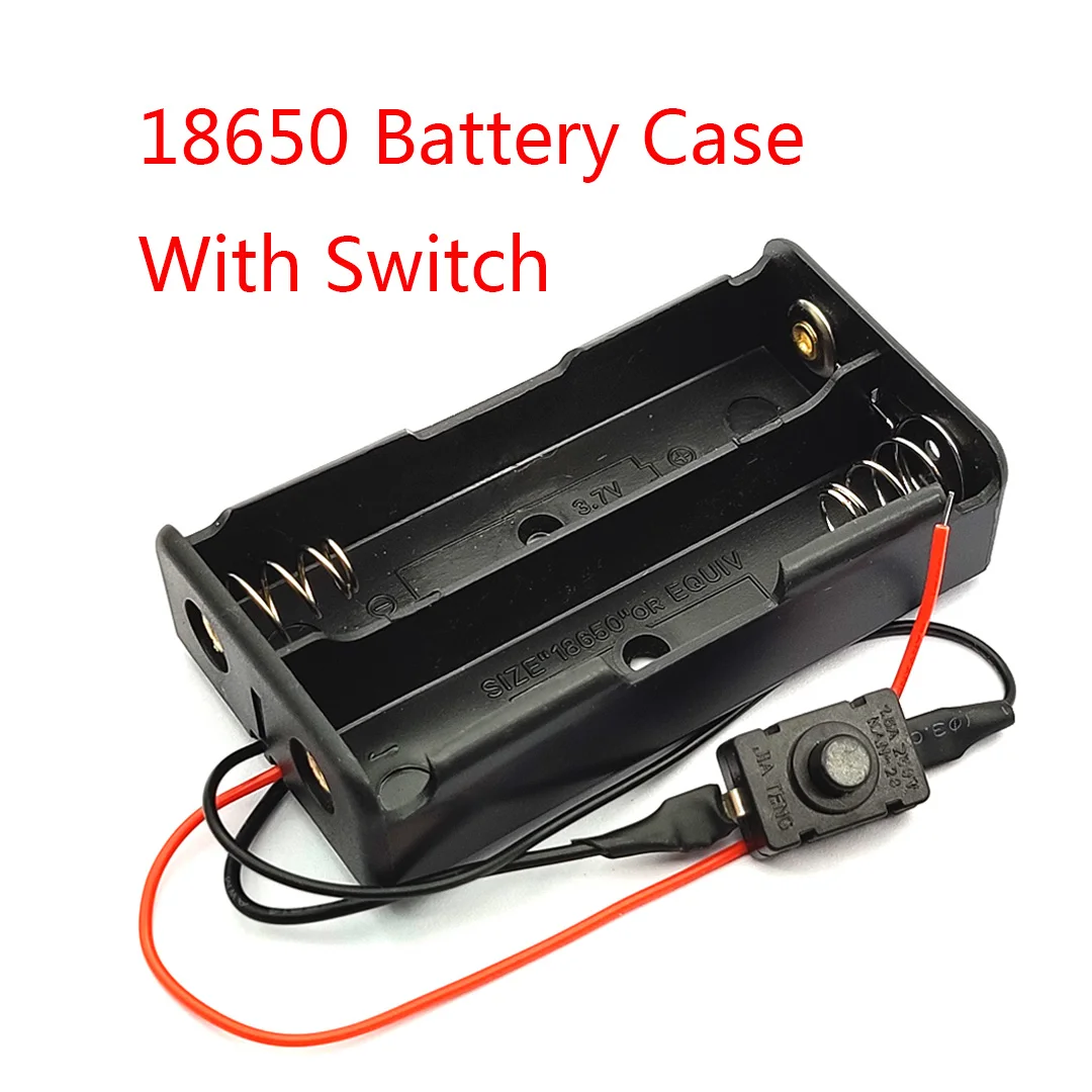 18650 Battery Case With Switch 2 x 3.7V Lithium 18650 Battery Holder Battery Storage Case Diy Kit 7.4V Series Connection