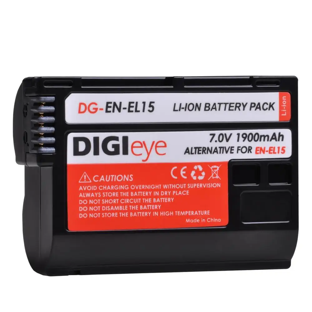 1900mAh EN-EL15 EN-EL15A ENEL15 Bateria para Nikon D600 D610 D750 D800 D810 D850 D7000 D7100 D7200 1 v1 Z6 Z7