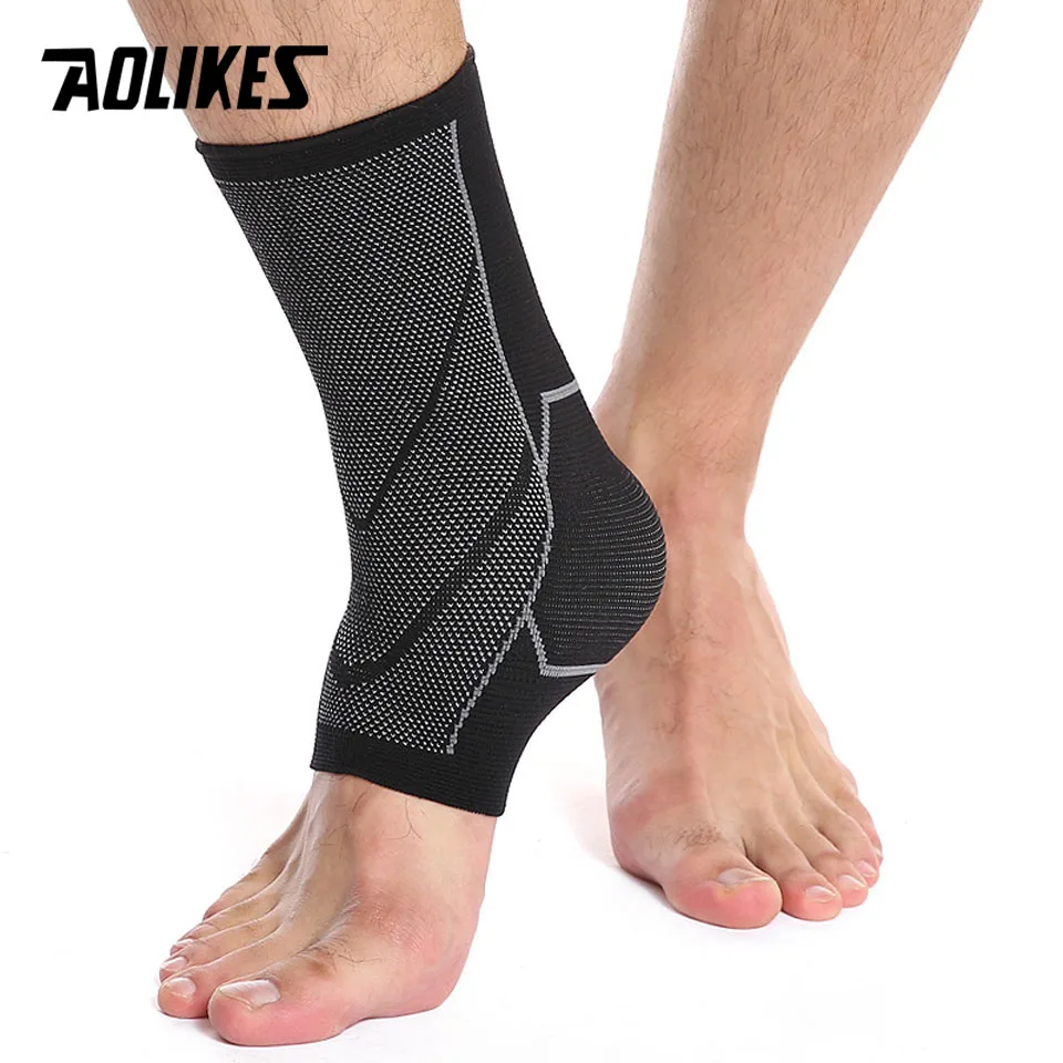 AOLIKES 1PCS Sport Ankle Support Protector Compression Ankle Brace Cotton Comfort Anti Sprain Basketball Football Foot Safety