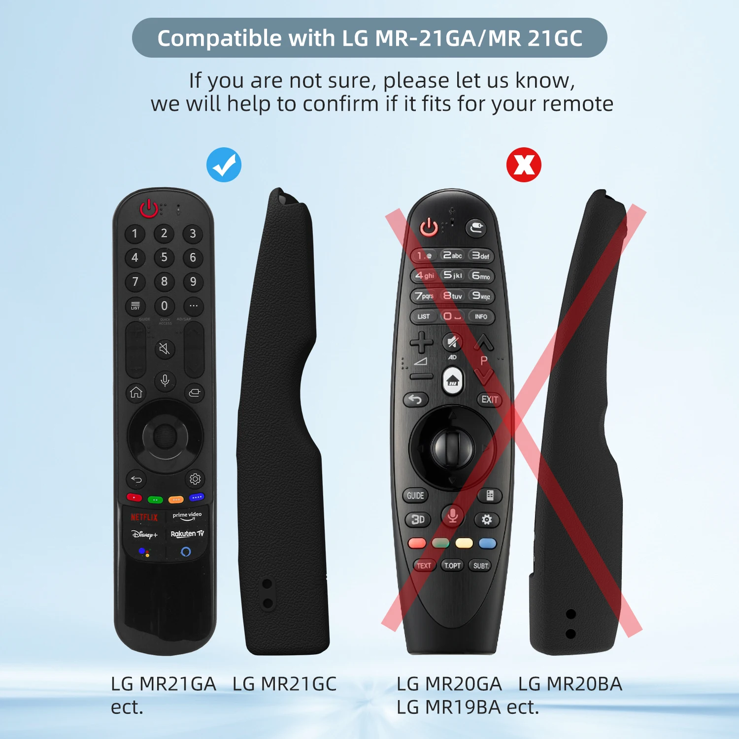 Silicone Case for LG MR22GA MR21GA MR21N, MR21GC Remote Control Cover SIKAI For LG OLED TV Magic Remote MR21 GA