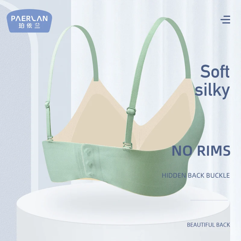 PAERLAN Bra Seamless Underwear New Comfortable Breathable Soft Beautiful Back One Piece Thin Cup Bra Woman