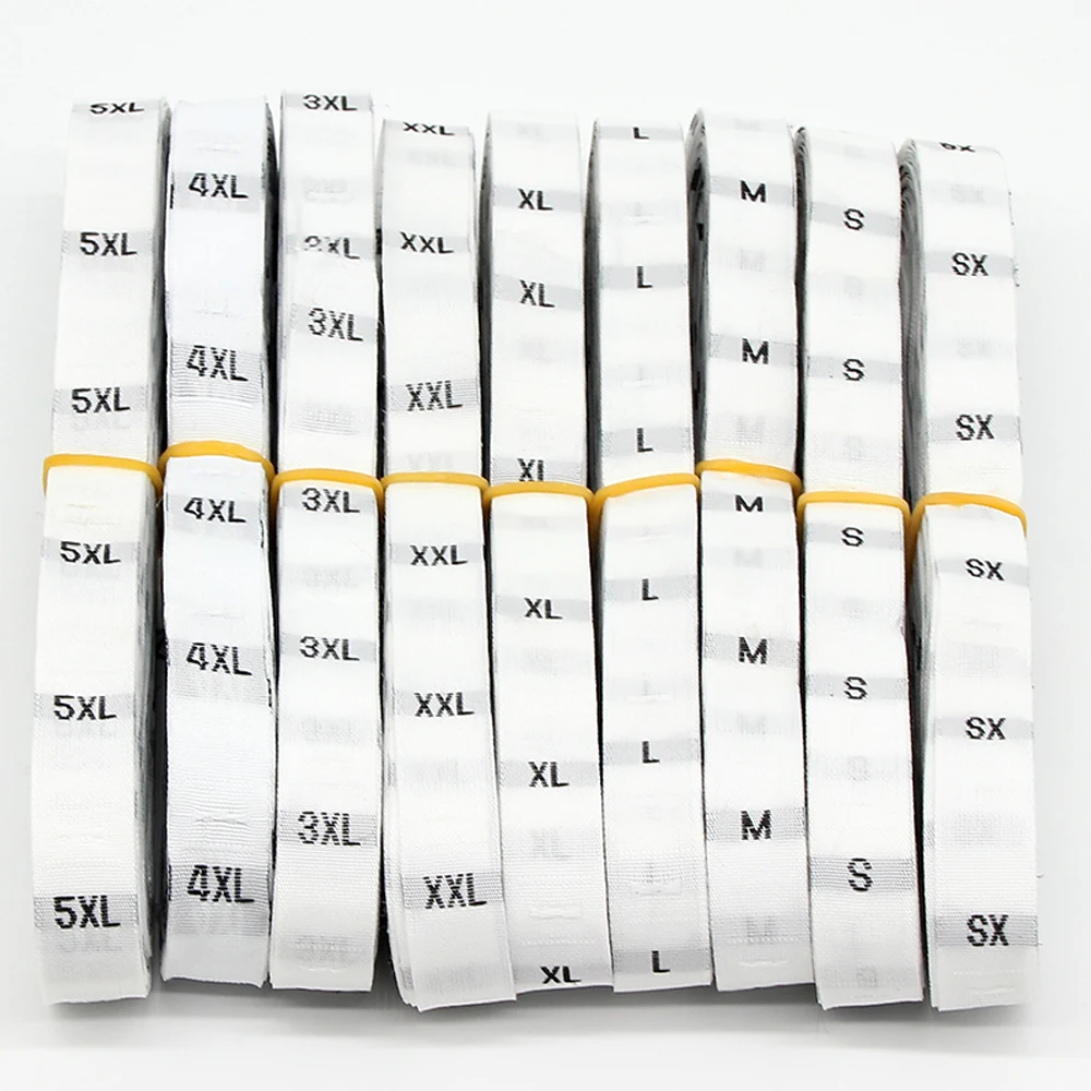 500Pcs/Lot Stock Size Number Xs S M L Xl Clothing Labels For Child Clothes Age Tags Height Size Woven Labels For Garment Size - view 6