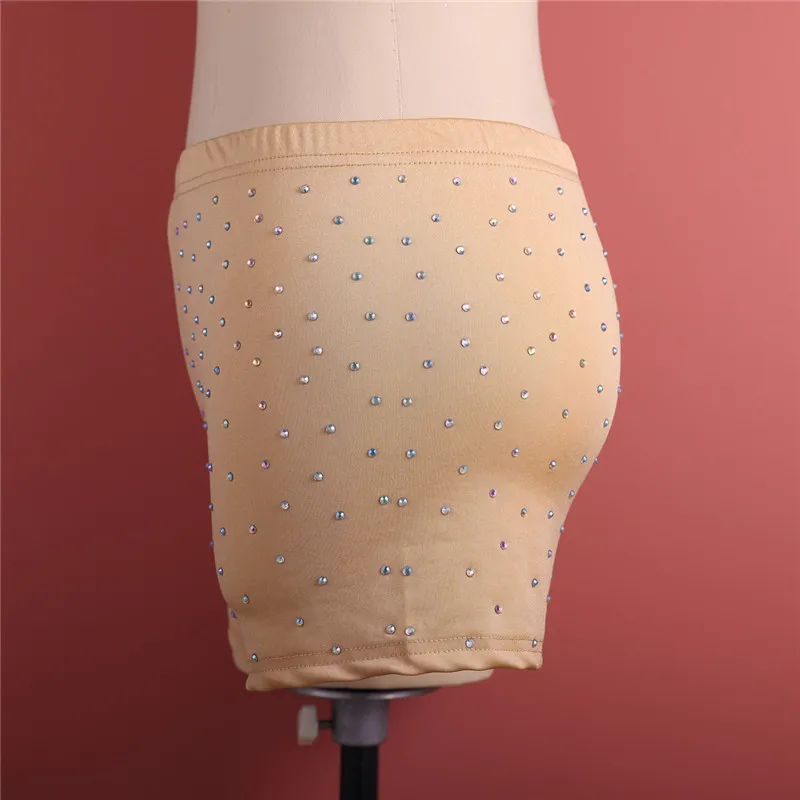 Pantalones cortos con diamantes de imitación para mujer, ropa interior Sexy para danza del vientre, bragas de seguridad para Club nocturno, fiesta de noche