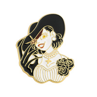 Resident Village Evil Lady Dimitrescu Enamel Pin Lapel Brooch Metal Badge Jewelry Accessary