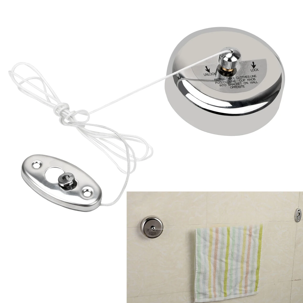 Stainless Steel Home Storage Retractable Clotheslines Clothes Drying Rack Rope Laundry Hanger Clothes Dryer Organiser