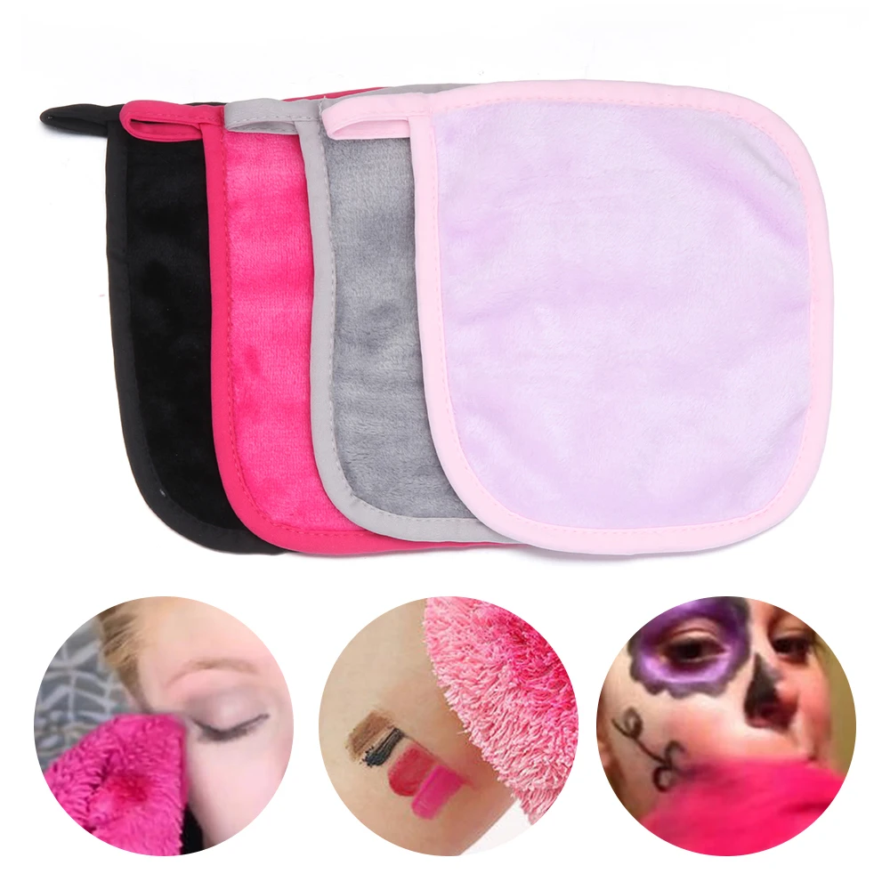 1PCS New Reusable Soft Makeup Remover Microfiber Cloth Pads Remover Towel Face Cleansing Beauty Makeup Cosmetic Essentials Tools