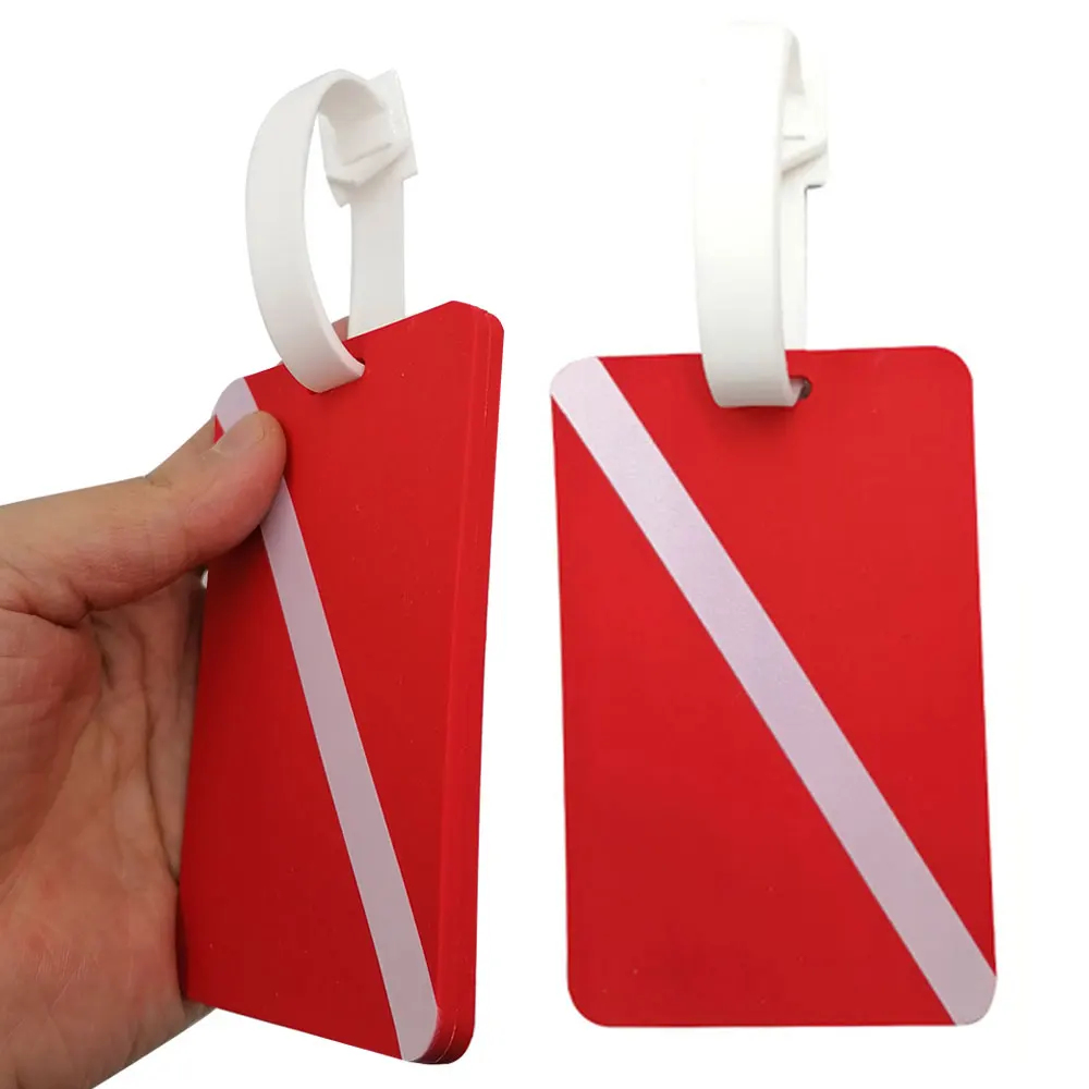 2 Etichette Per Bagagli In Alluminio Rosse – Resistenti E Con Copertura Privacy - 3