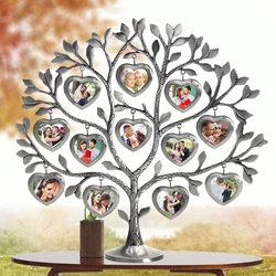 Rhinestone Family Tree Picture Frame Tree 12 Small Frames 2023 Father's Day Gift Creative Tabletop Home Decoration