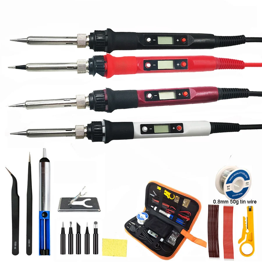 80W digital LCD display soldering iron Temperature Adjustable Electric Soldering station  welding Tool 180-480C