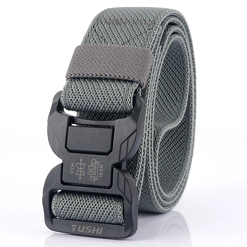 Ceinture tactique en Nylon pour hommes, couleur unie, avec boucle d'insertion en toile, multifonctionnelle pour l'entraînement, offre spéciale