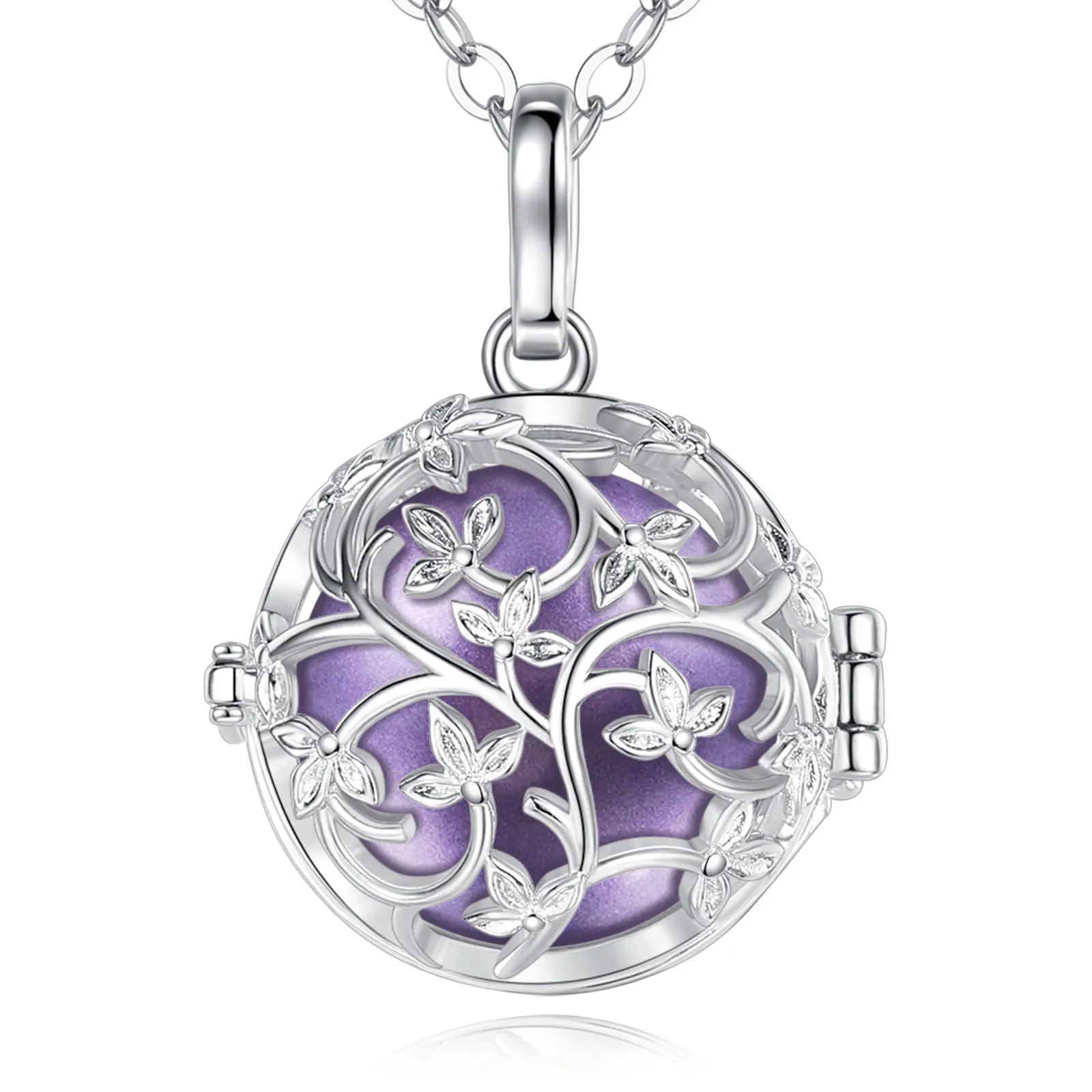 Eudora Neue 18mm Harmonie Ball Blume Käfig Schwangerschaft Chime Halskette Engel Anrufer Anhänger Exquisite Schmuck Geschenke Für Frauen