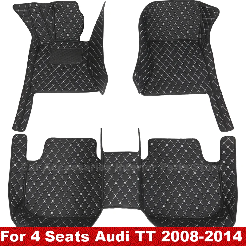 

Car Floor Mats For 4 Seats Audi TT 2014 2013 2012 2011 2010 2009 2008 Custom Car Accessories Interior Parts Waterproof Carpets