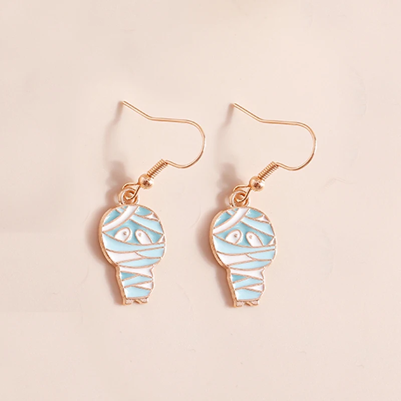 Trendy Halloween Tropfen Ohrringe Für Frauen Mond Tod Geist Kürbis Skelett Baumeln Ohrringe Party Zubehör Lustige Schmuck Geschenke – Detail 37