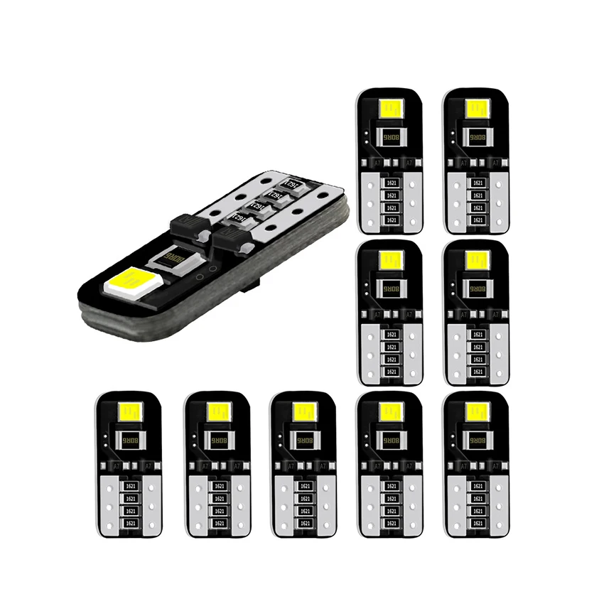 2 pz/lotto 194 168 2835 T10 2 SMD LED bianco luci per auto lampadina Super Bright 6,500K per indicatore del tetto, indicatore laterale per auto Dome Map Door