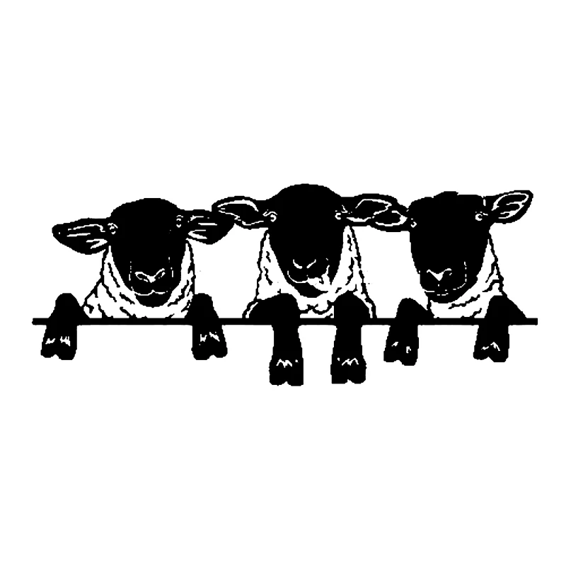 16*6.4cm Sheep Vinyl Decal Car Truck Window Sticker Cute And Interesting Fashion car stickers to cover scratches