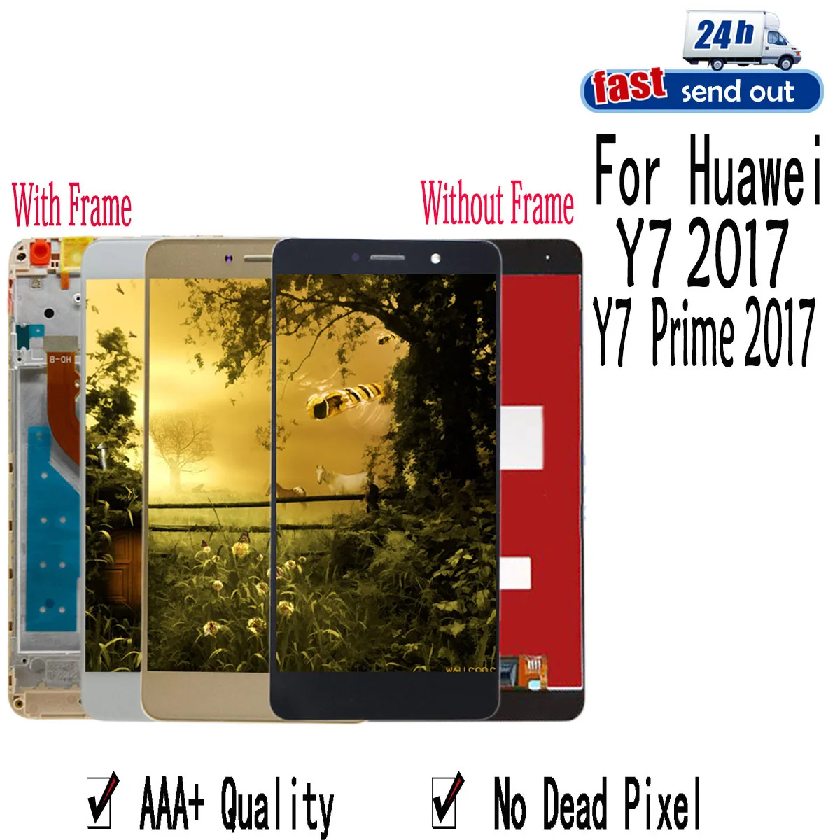 

5.5" LCD For Huawei Y7 Prime 2017 LCD Display Y7 2017 Touch Screen Digitizer Assembly Replacement with Frame For Nova Lite