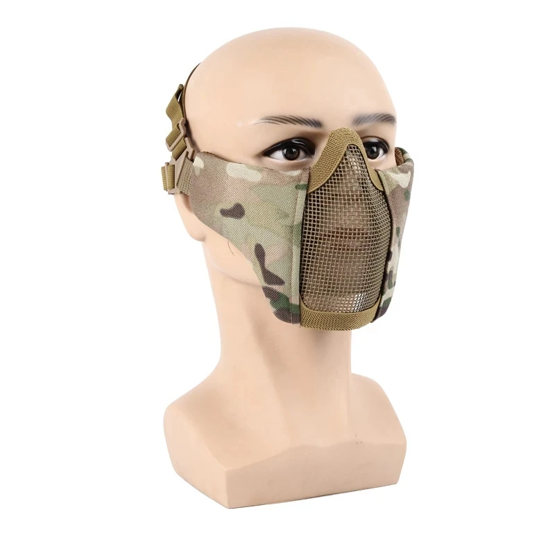 

Hunting Tactical Protective CS Half Face Mask Mask Protective Breathable Mask Hunting Camouflage Camouflage Face Mask