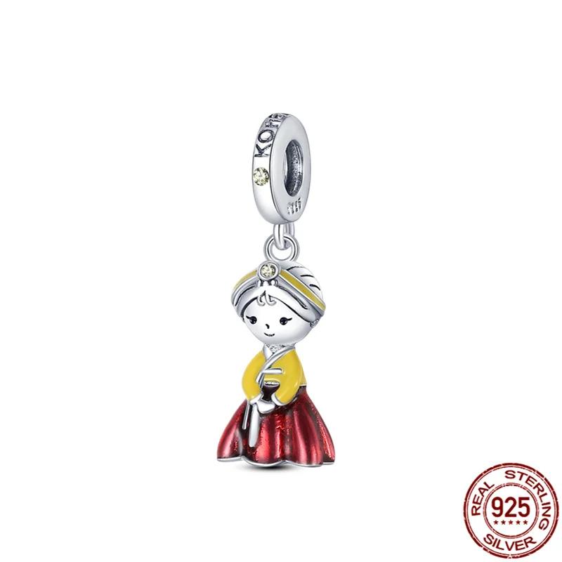 2023 Bạc 925 Quý Phái Hoàng Tử Và Công Chúa Hạt Charm Phù Hợp Với Ban Đầu Vòng Tay Pandora Mặt Dây Chuyền Vòng Cổ Trang Sức Dành Cho Nữ