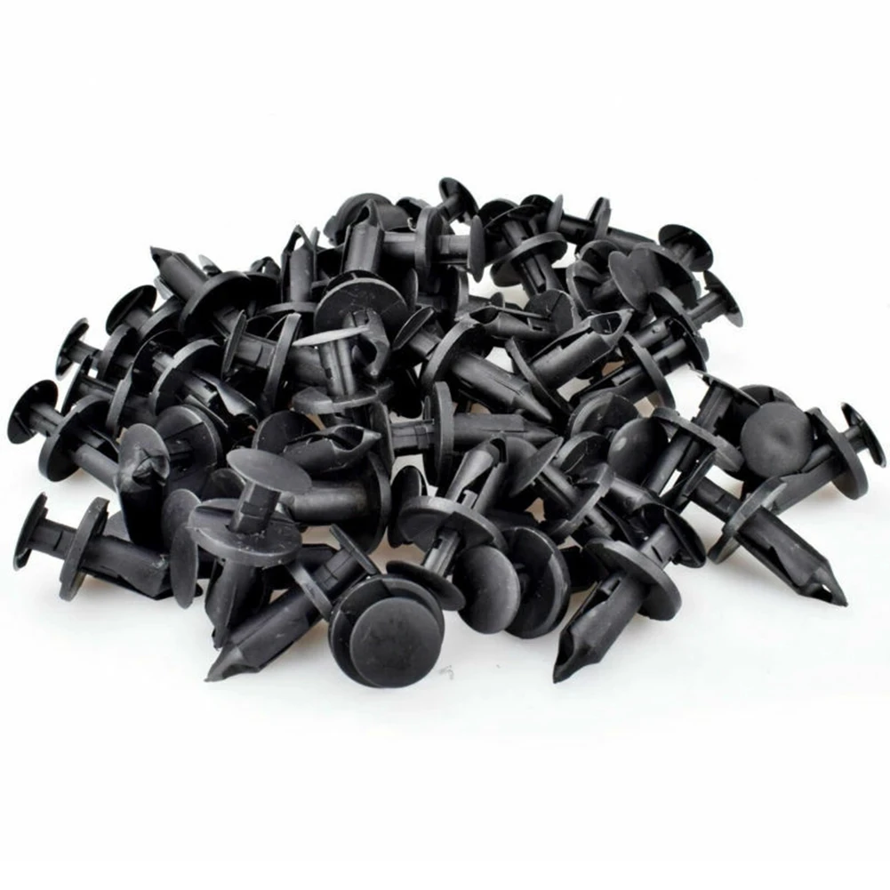 100pcs 8mm Nylon Bumper Fastener Rivet Clips Rivet Expansion Screws Plastic Push Rivets Car Clips for GM Frod 21030249 N807389S