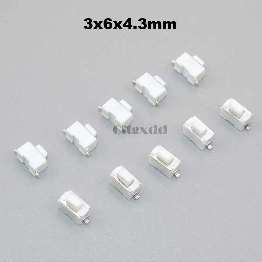 Cltgxdd Micro Switch 100PCS 10Type Assorted Push Button Tact Switches Reset Mini Leaf Switch SMD DIP 2*4 3*6 4*4 6*6 diy kit