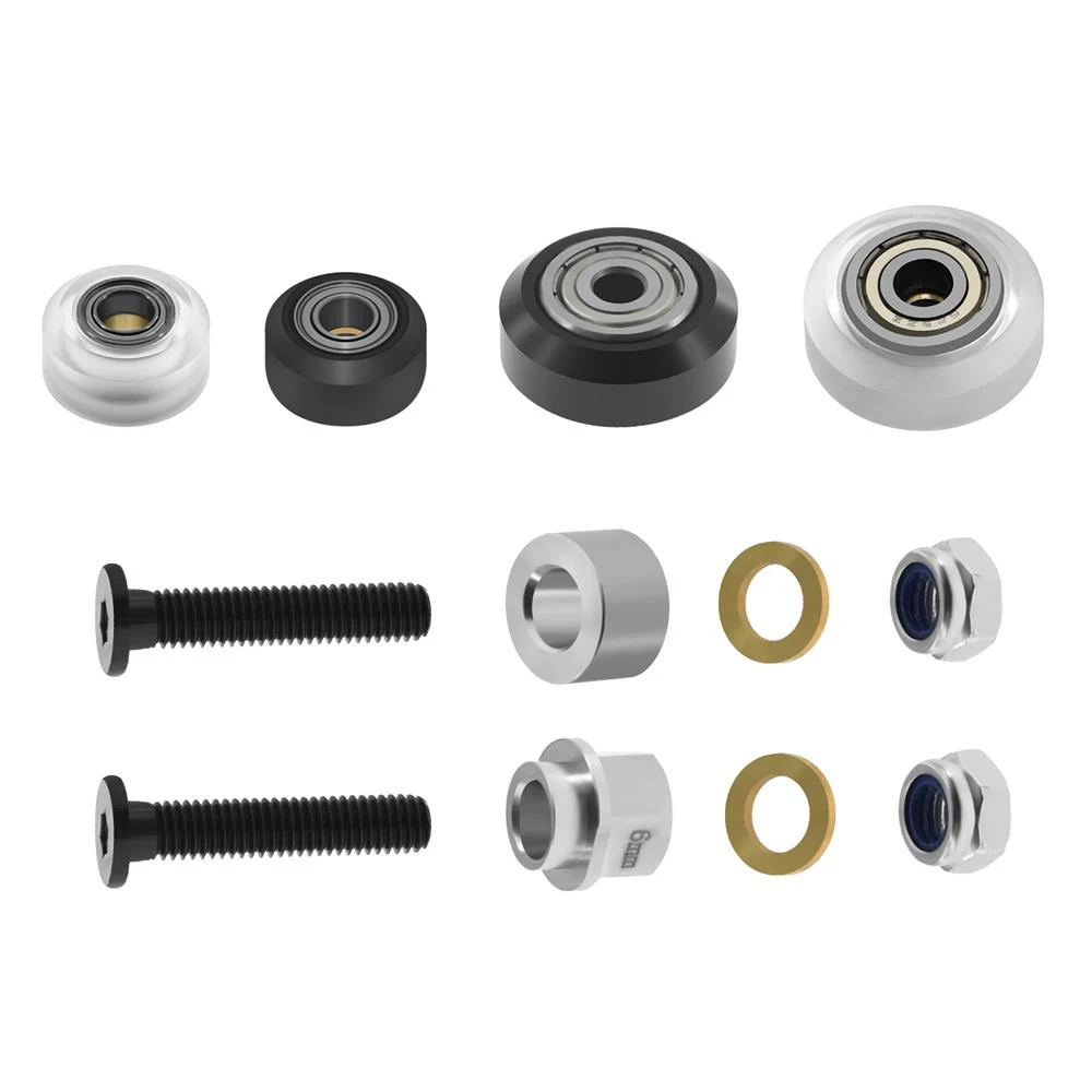 1Set Strong Solid pom wheel Kit Plastic wheel POM wheel V-type Idler Pulley For V-Slot rail OX CNC For CNC 3D Printer