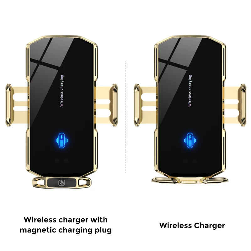 الذكية اللمس الاستشعار Type-c حامل سيارة وشاحن لاسلكي الأشعة تحت الحمراء الاستشعار 15 واط سيارة لاسلكية شاحن سيارة