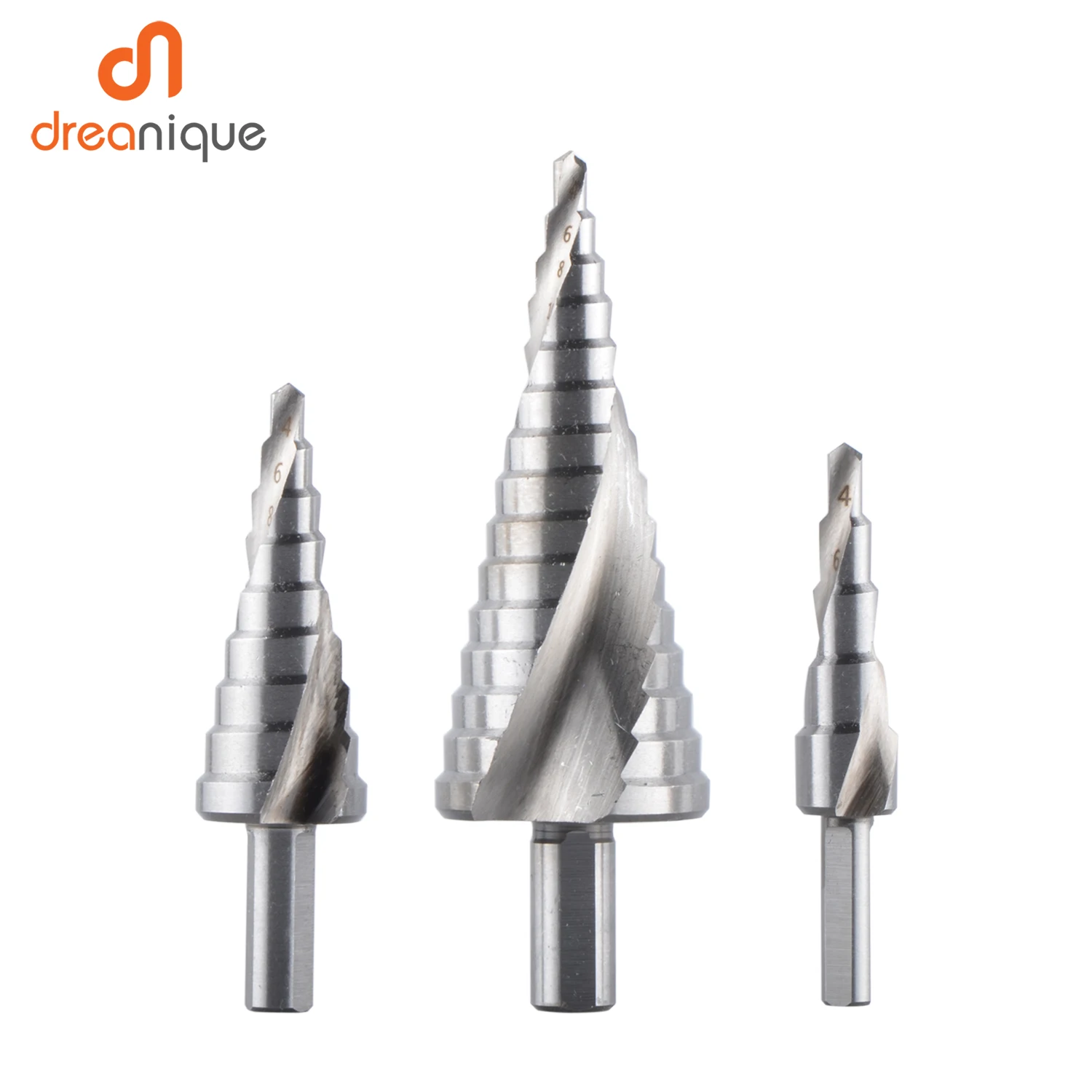 Dreanique Step Drill Bit and Dill Bit Set  4-12 4-20 4-32 HSS 4241 Drilling Power Tools for Metal Wood Hole Cutter Cone Drill