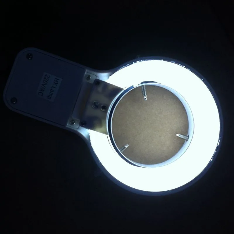 8W 110V / 220V Lampada ad anello fluorescente Illuminazione per microscopio Sorgente luminosa superiore 64mm per microscopio trinoculare binoculare