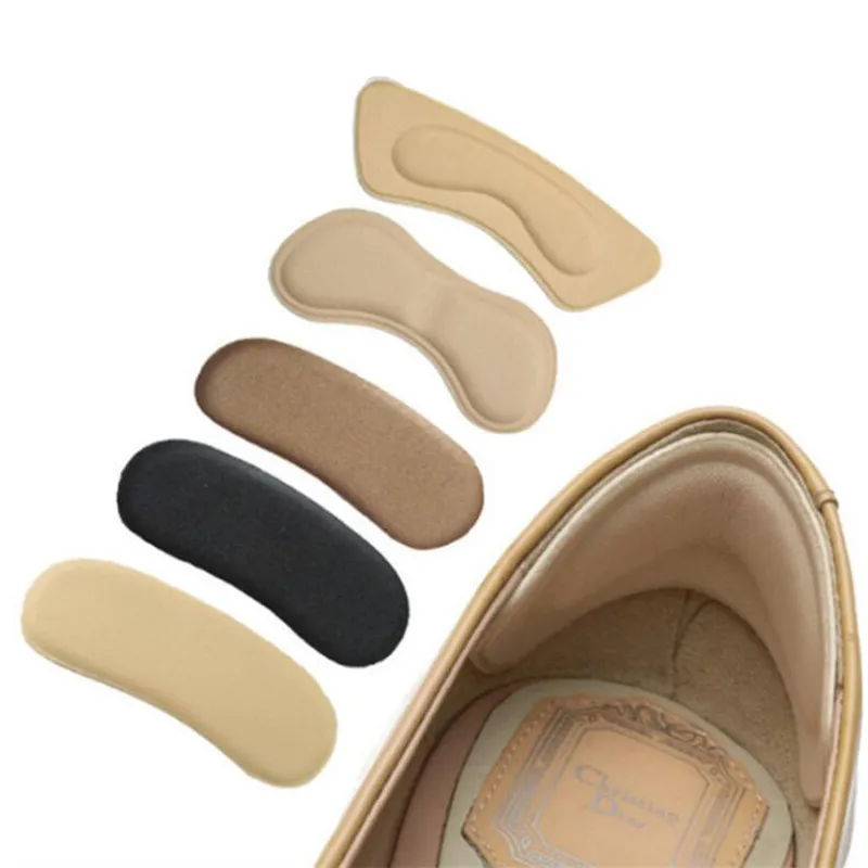 Fashion 2pcs Practical Sticky Fabric Shoes Back Heel Inserts Insoles Pads Cushion Liner Grips High Quality Braces & Supports