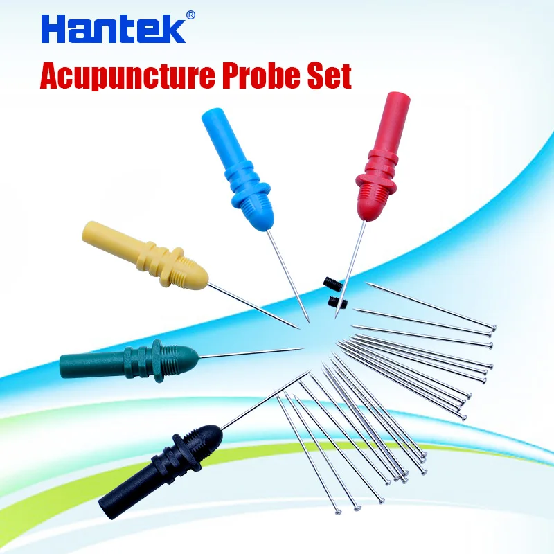 Hantek HT307 oscilloscope Back Pinning Probes/Needle/ Piercing Probes Set(Set of 5,Assorted Colors) automotive  logic analyzer