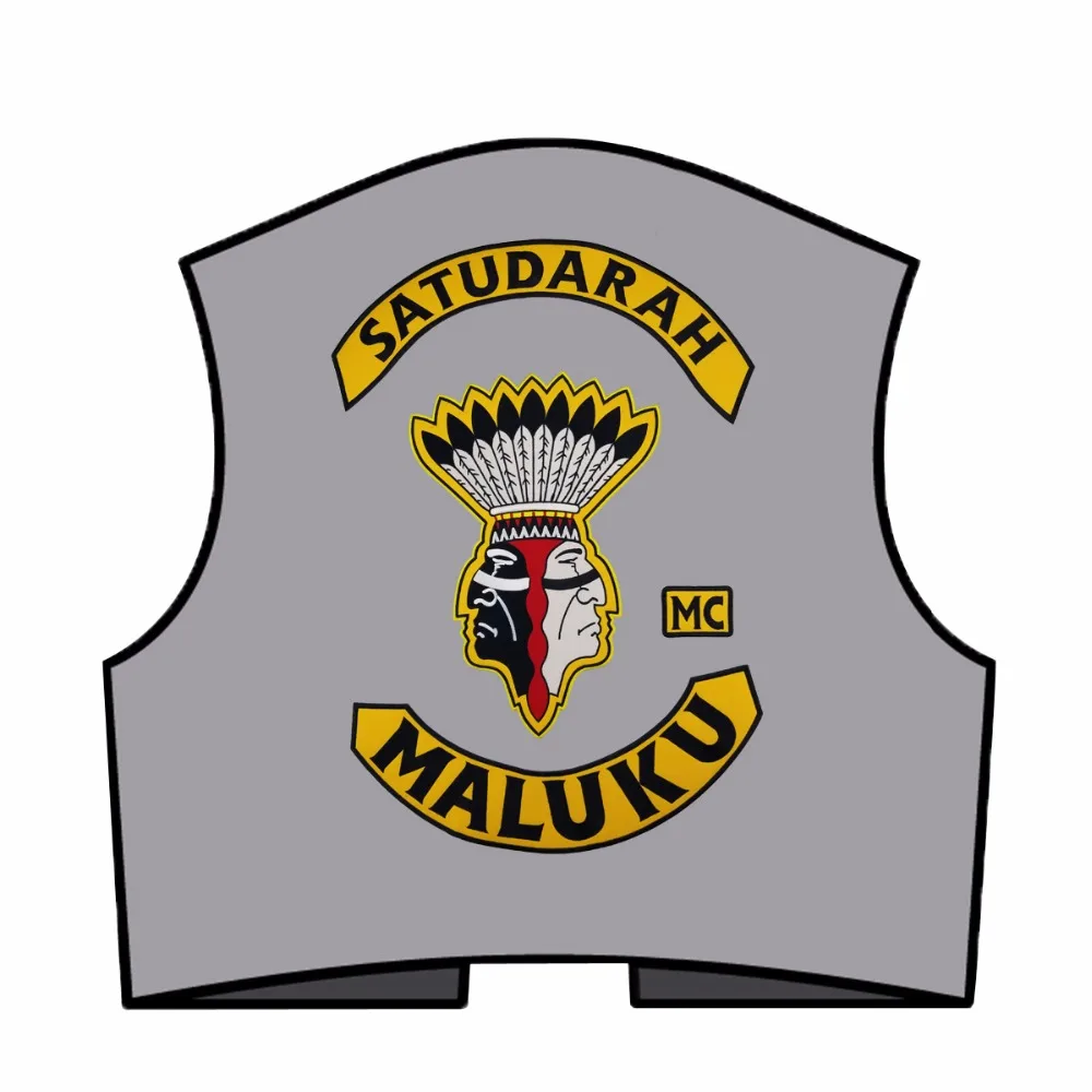 MC SATUDARAH Indians Biker Haftowane naszywki Pełne zestawy Żelazko na plecach Kurtki motocyklowe Kamizelki DIY na akcesoria odzieżowe