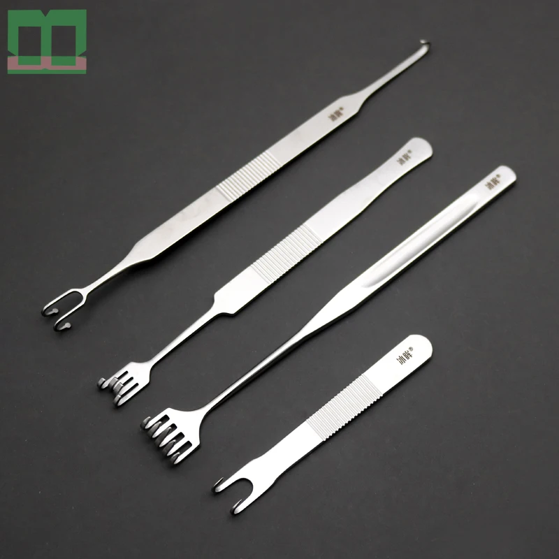 Medical retractor flat handle stainless steel surgical operating instrument cosmetic plastic surgery single-head