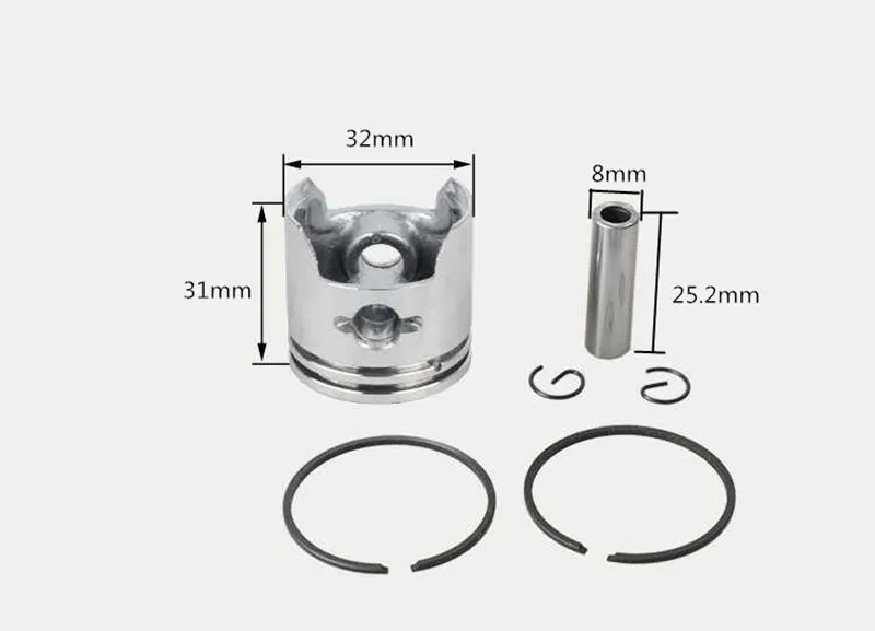 مجموعة حلقة مكبس الأسطوانة 32 مللي متر ، لـ Zenoah HT2310 G23L ، جزازة العشب 1E32F ، قطع الفرشاة
