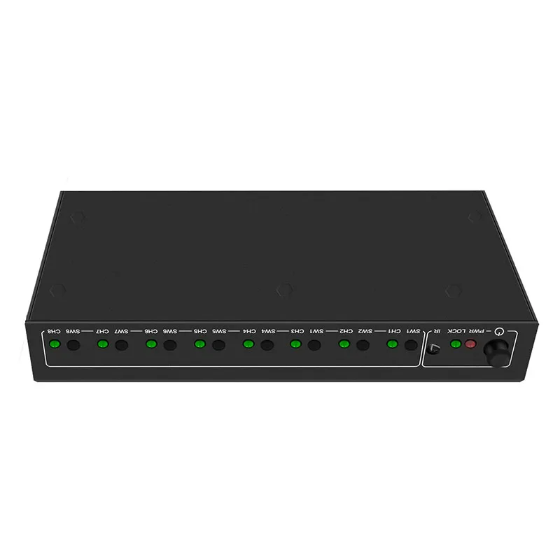 Divisor de áudio óptico digital spdif/toslink, novo estilo, 1x8, suporte para amplificador de áudio, dts/dolby, adaptador de energia, frete grátis