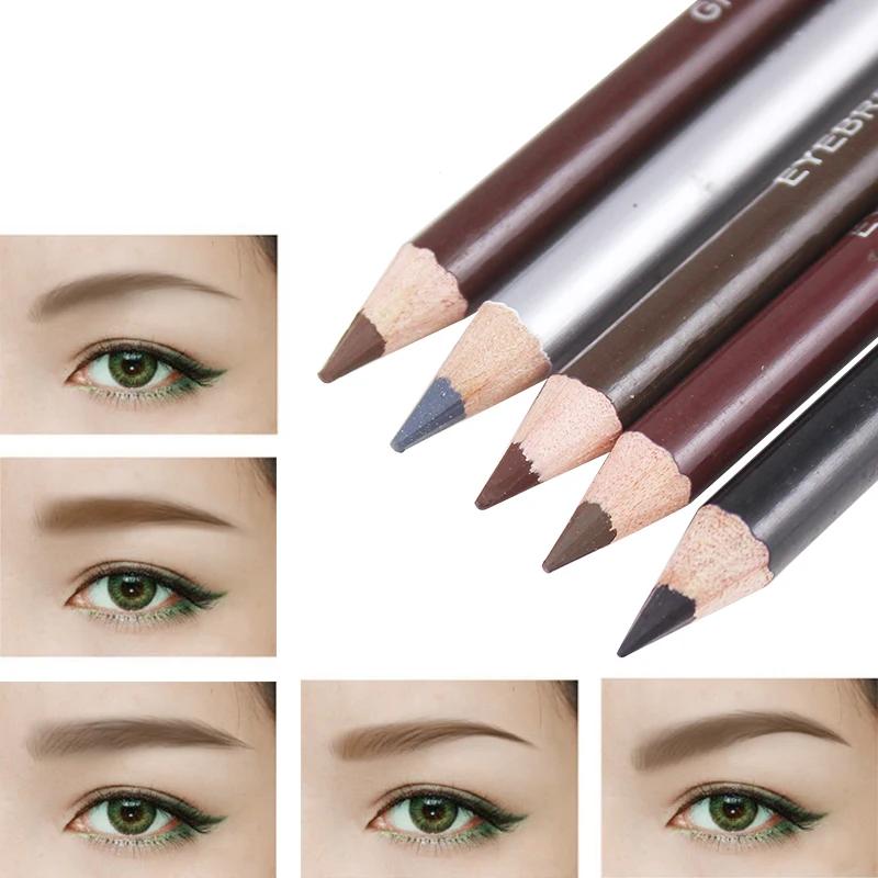 2pcs Semi Permanent Waterproof Eyebrow Pencil With Brush Permanent Makeup Manual Pens Eyebrow Microblading Tools Makeup Pencil