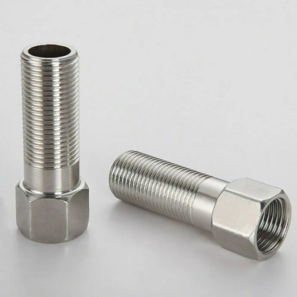 1/2" BSP Male x Female Nipple 201 Stainless Steel Pipe Fitting Connector Joint