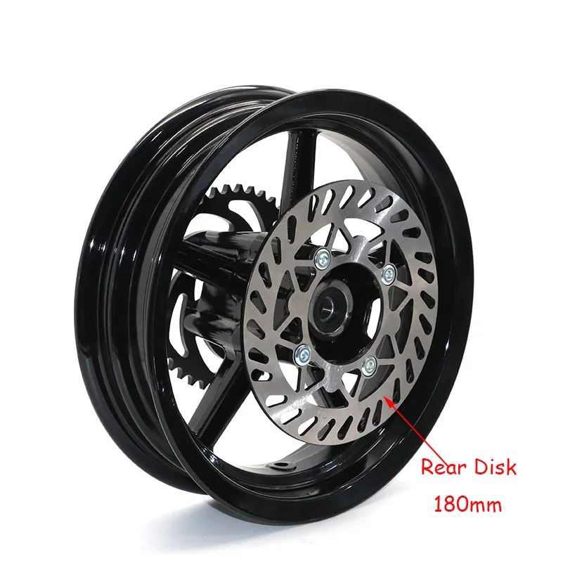 12/15mm hole 2.50/2.75-12inch Front & 3.00/3.50-12 Rear Dirt bike Pit Bike Vacuum Wheel Rim Front and Rear brake disc ainwheels