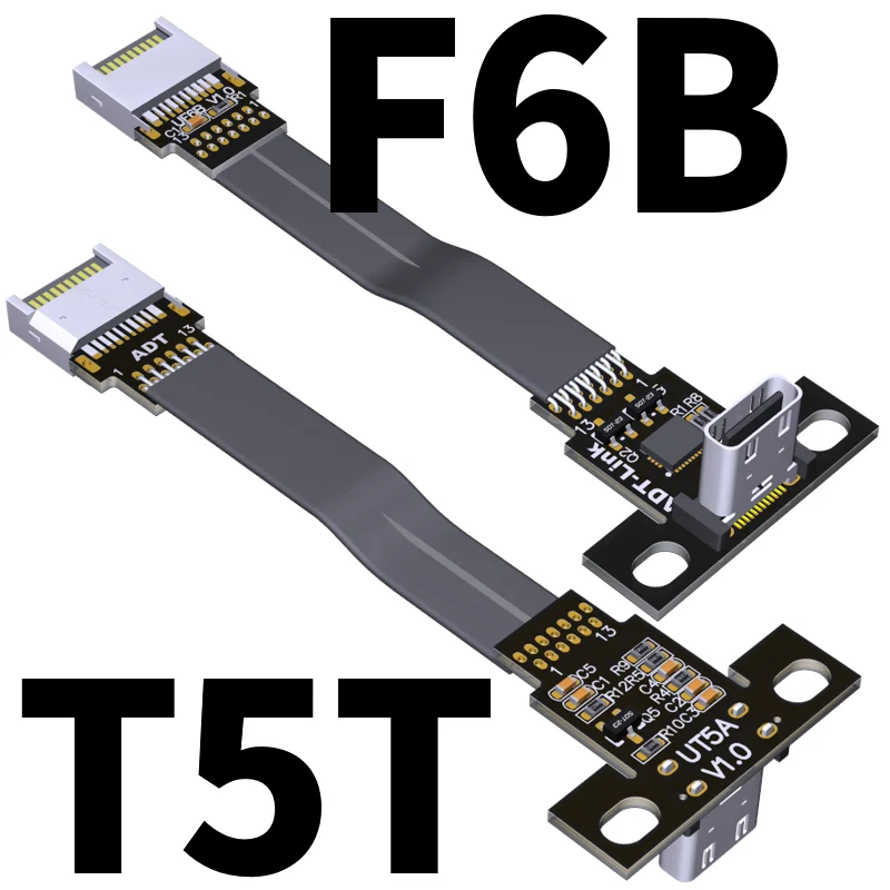 ADTLink-Cable plano de tipo E a C F9T-T6A, dispositivo de extensión de hasta USB 3,1 Gen2, 24 Pines, 10G/bps
