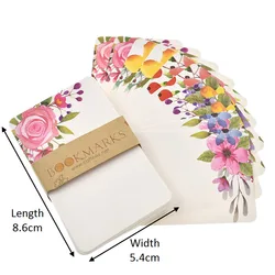 50pcs Handmade Flower Message Scrapbook Paper Card DIY Greeting Cards Postcards Party Wedding Invitation Cards