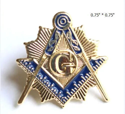 Masonic Lapel Pin Freemasonry Shriner Square and Compass Badge with Butterfly Clutch Symbol Gift for Freemason DIY Applique