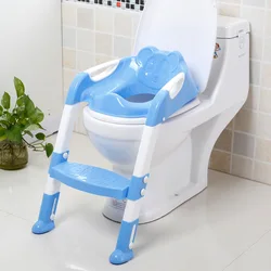 Orinal portátil con escalera ajustable para niños, orinal de entrenamiento para bebé, plegable, 2 colores