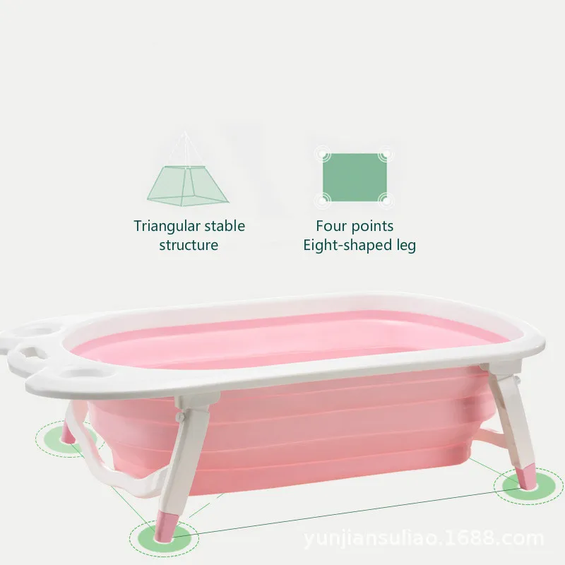 Baby Bath Tub Folding Tub Baby Can Sit Lie Newborn Baby Supplies Thickening Large Household Baby Newborn Products Free Shiping