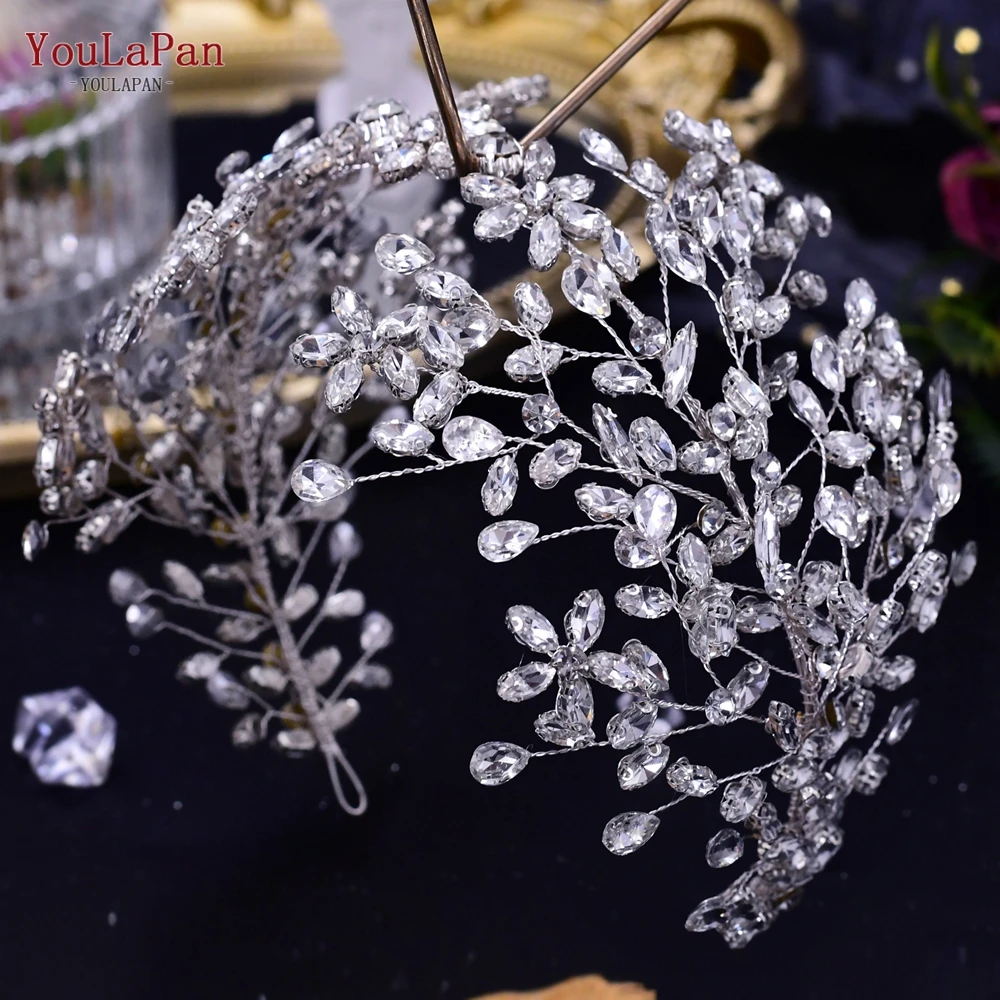 

YouLaPan HP414 Bridal Hairbands Rhinestone Woman Tiara Crown Bridal Headdress Wedding Hair Accessories Banquet Party Headwear