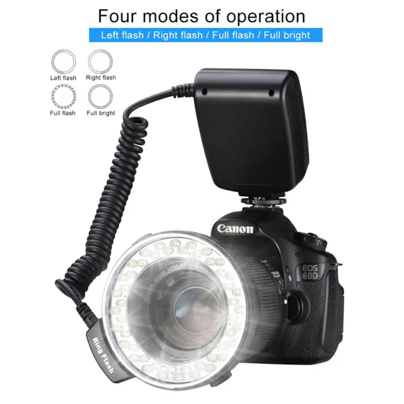 Led Macro & Ring Lights Flasher Speedlight Photo Flash Light for Canon Nikon Samsung Fujifilm Olympus Pentax Dlsr Cameras