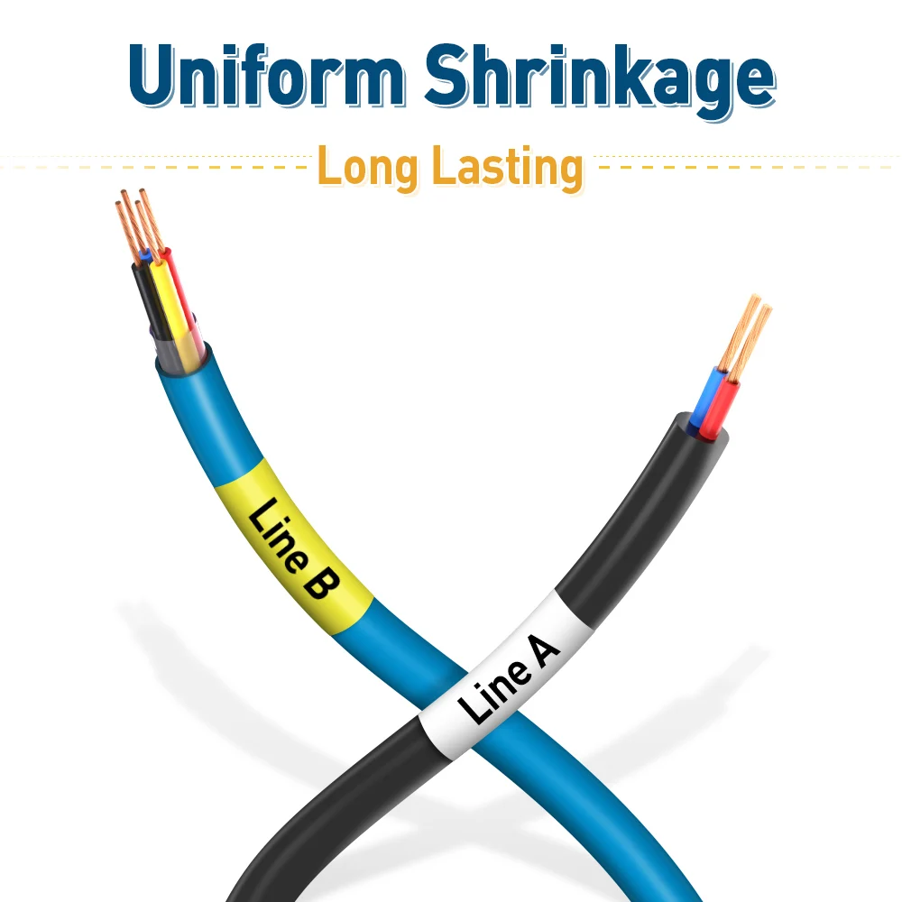 6/9/12/18/24mm Compatible Brother Heat Shrink Tube hse231 Tape hse-631 hse621 hse641 hse611 hse651 for Brother PTouch Maker H110