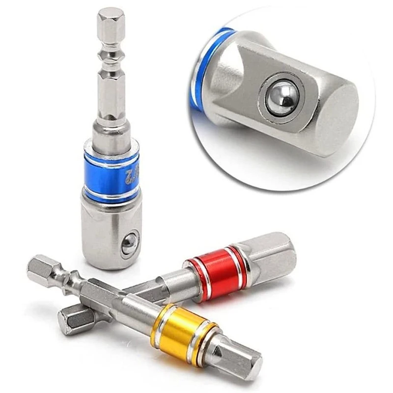 소켓 어댑터 육각 생크 세트, 1/4 "3/8" 1/2 "인치, 105 도 직각 드릴 스크루 드라이버 파워 드릴링 도구