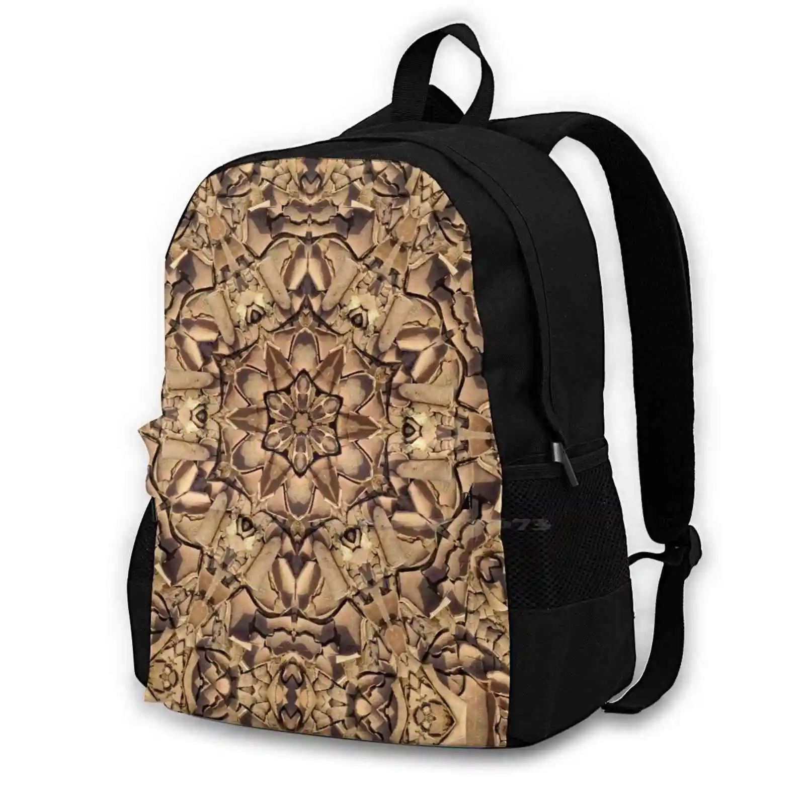 Evanescence School Bag Big Capacity Backpack Laptop 15 Inch Kaleidoscope Earth Mandalas Evanescence Mandala Buckling Crisps All