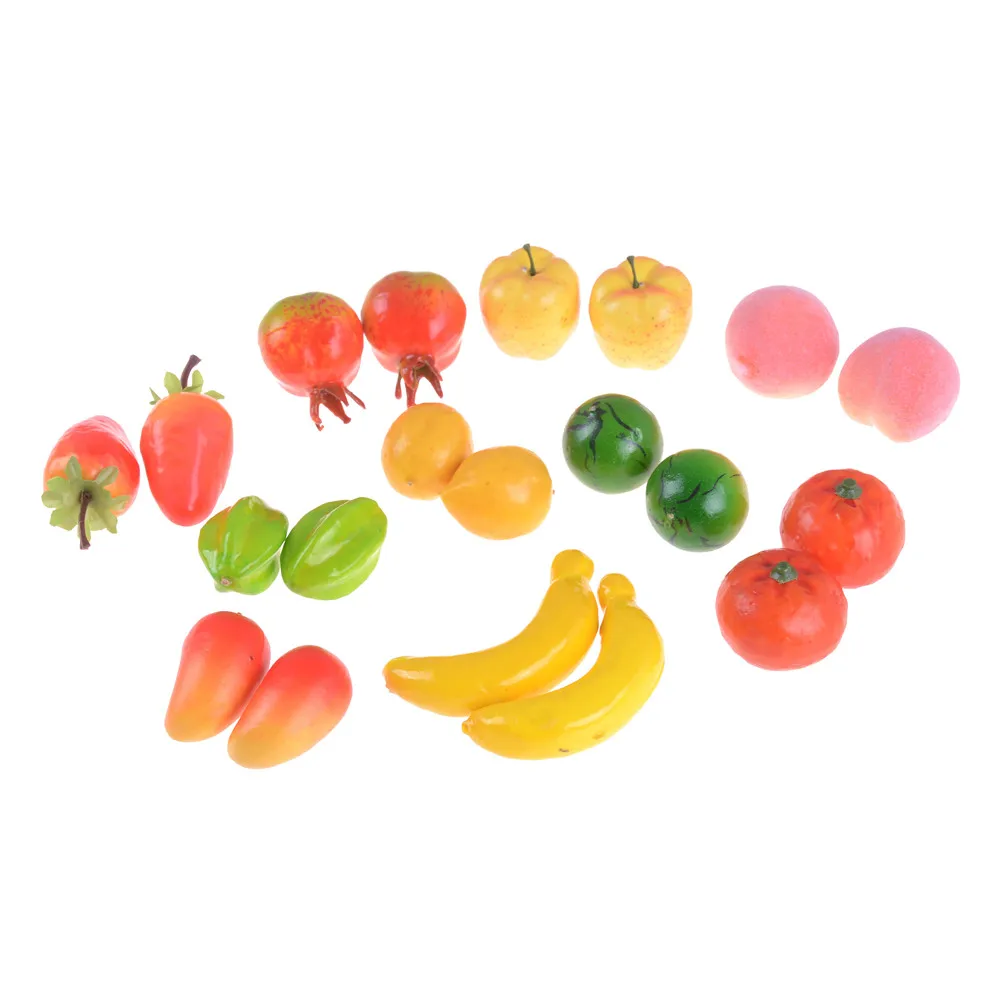 10Pcs Mini Frutta Verdura Cibo Bambola Arredamento Della Camera Kit Cucina giocattolo Giochi di imitazione Giocattoli casa di Bambola Miniature Accessori