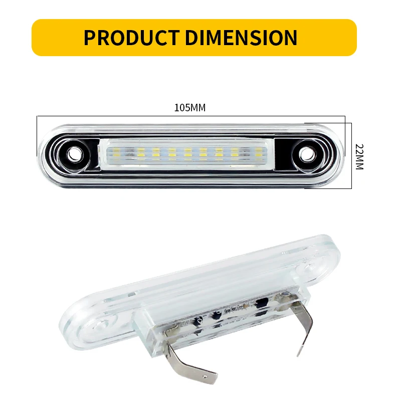 For Benz E-Class W124 190 W201 C-Class W202 Car Rear white LED license plate light number plate lamp