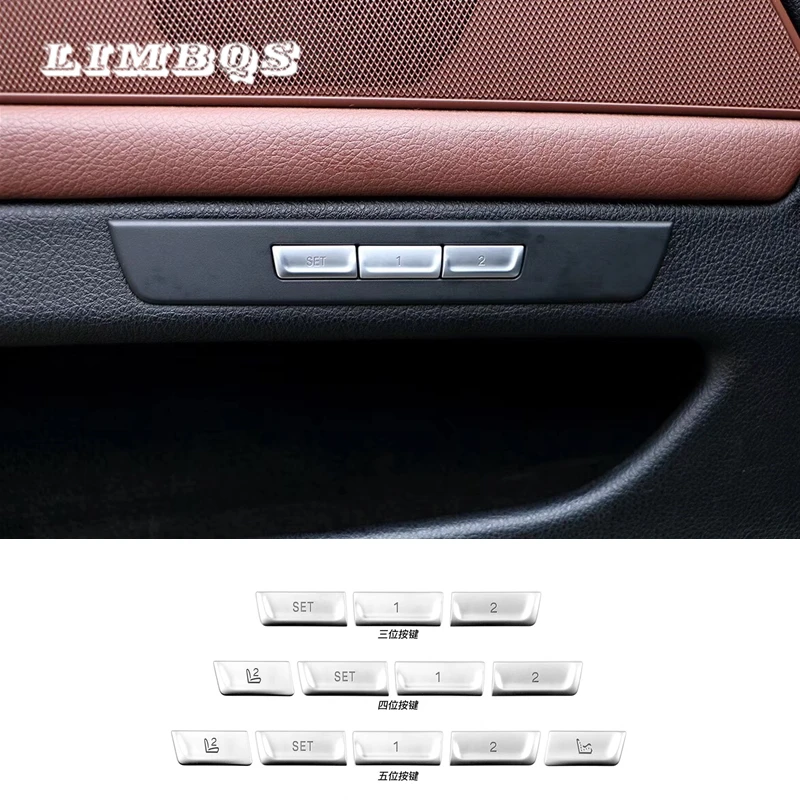 Car door seat lock stickers for f10 f11 f01 f02 f04 f07 BMW 5 7 series  memory seat unlock adjust switch buttons cover trim